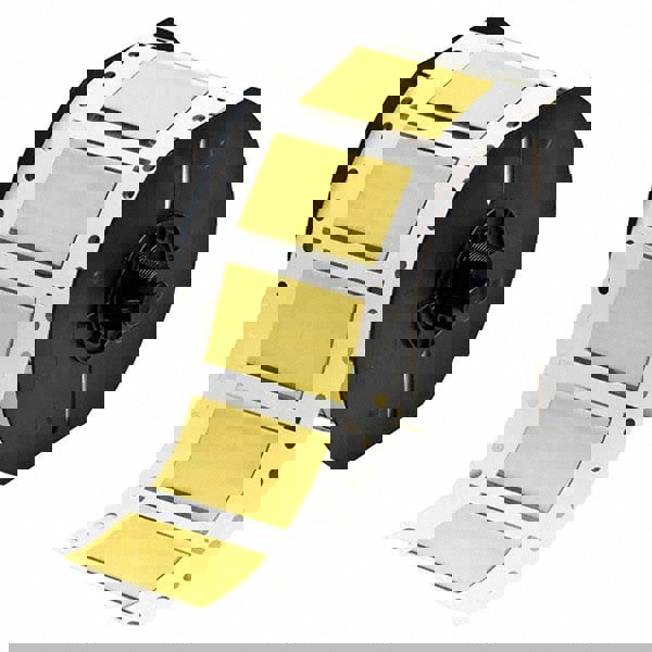 Label Maker Label: Yellow, Polyolefin, 250 per Roll